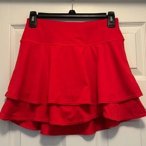 Small red skirt, stretchy, high wasted, never worn